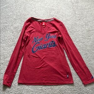 Nike Red Woman’s Long Sleeve V-Neck Tee